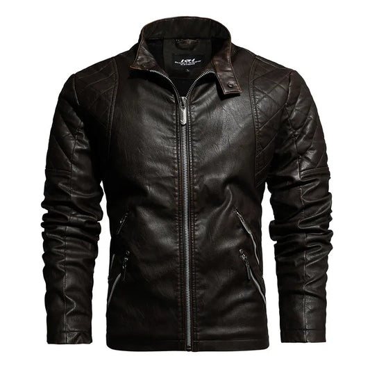 Herren Bikerjacke mit Reißverschluss - Bravik
