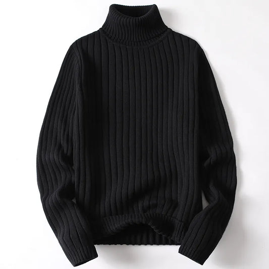 Sander - Rollkragenpullover Mann Uni & Gestreift