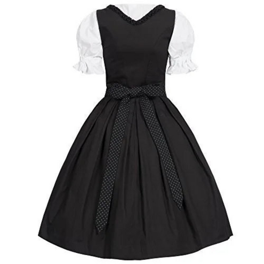 Damen Schwarz Oktoberfest Dirndl Kleid - Margarete