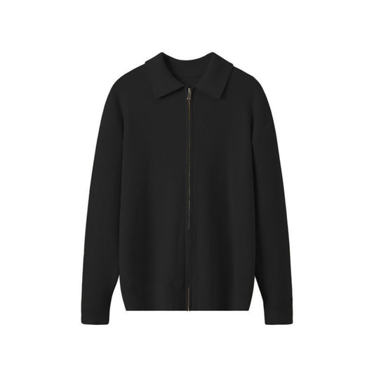 Herrenstrickjacke mit Kragen - Franco