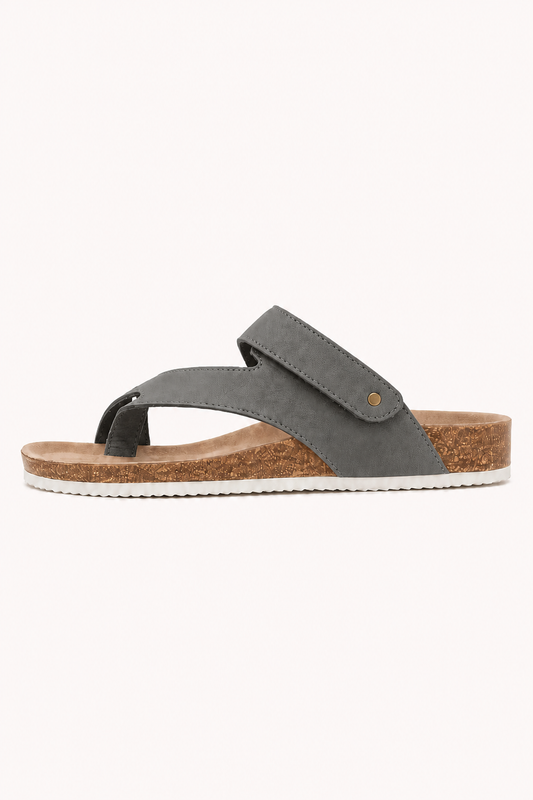 Flache Zehensandalen für Damen mit gekreuzten Riemen – Alondra