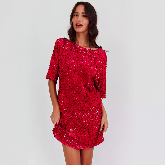 Kleid mit Pailletteneffekt für Frauen - Nalhira