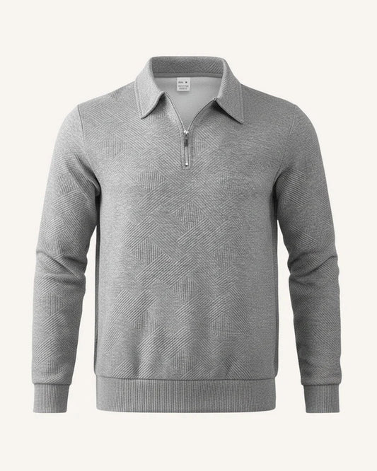 Herrenpullover mit Polokragen und Reißverschluss – Gauthier