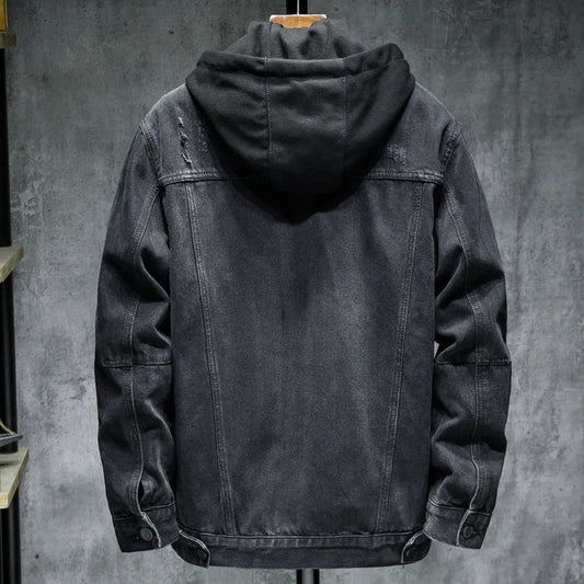 Jeansjacke mit Kapuze für Männer - Shinji