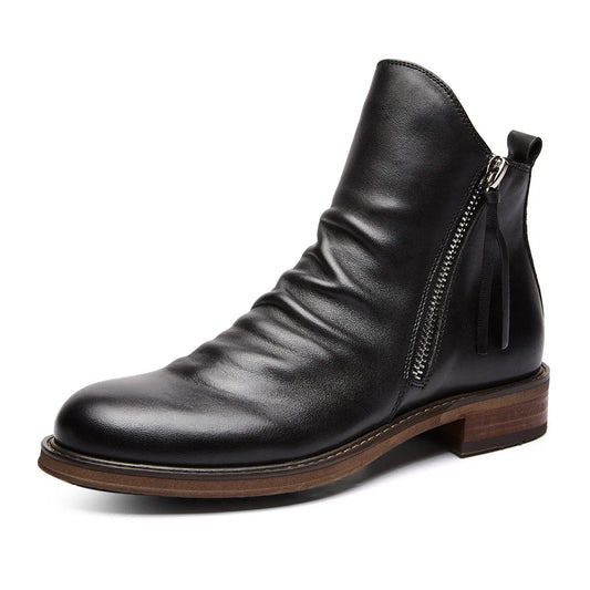 Herren Lederstiefelette mit seitlichem Reißverschluss - Alex
