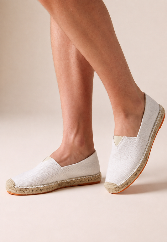 Herren-Espadrilles zum Hineinschlüpfen mit geflochtener Jute-Sohle – John