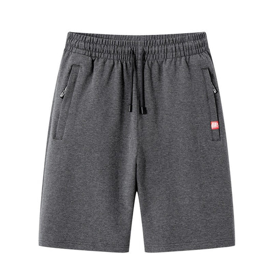 Unifarbene Sportshorts für Männer mit Reißverschlusstaschen - Kevin