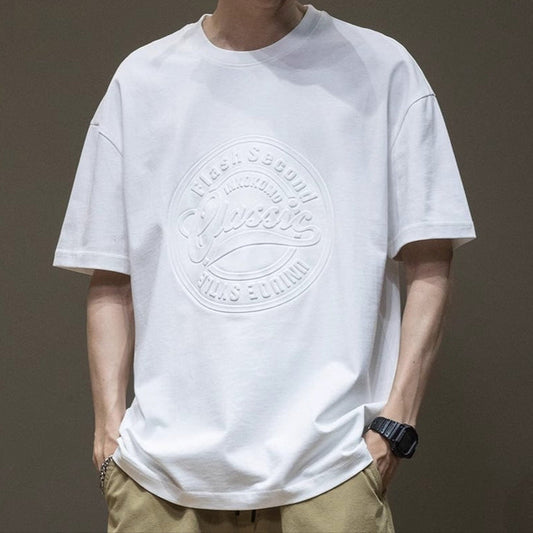 Herren-T-Shirt aus Baumwolle mit Oversize-Aufdruck - Daichi