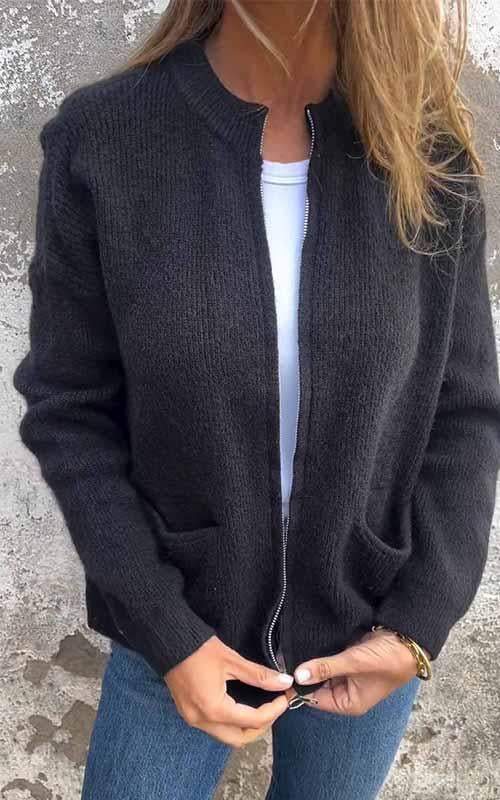 Marcia - Kuschelige Zip-Strickjacke – Komfort und Stil in Einem