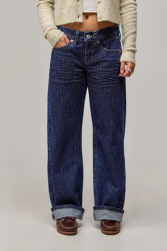 Gerade Damenhose mit weitem Schnitt - Kaelvi