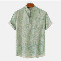 Herren Kurzarmhemd mit Print – Stilvoll