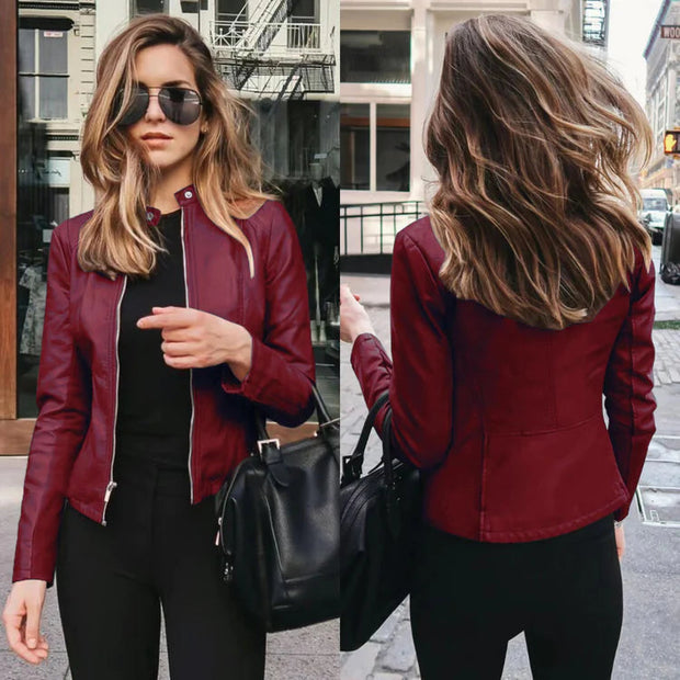 Lederjacke mit zeitloser Optik und modischem Look