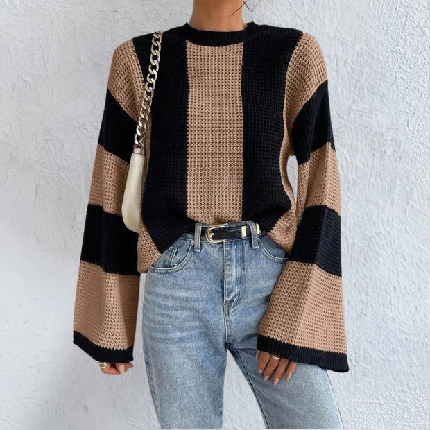 Selene - Strickpullover mit kontrastierendem Muster