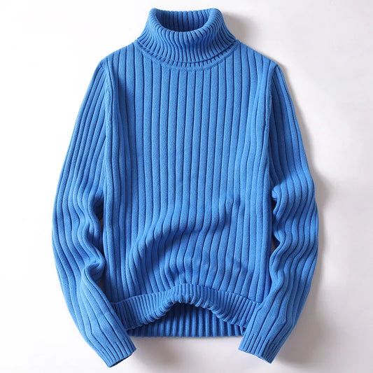 Sander - Rollkragenpullover Mann Uni & Gestreift