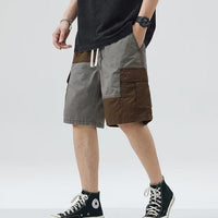 Herren-Shorts im geraden Stil mit Farbblock - Elias