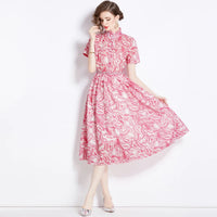 Candy - Kurzärmeliges bedrucktes Kleid für Frauen