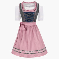 Dirndl mit Schürze in Rosa und Blau - Annalena