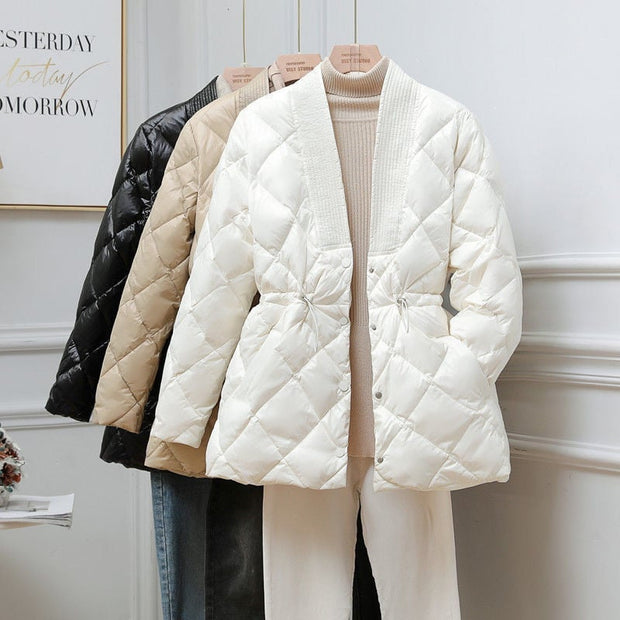 Steppjacke für Damen mit Taillenverstellung - Elvira