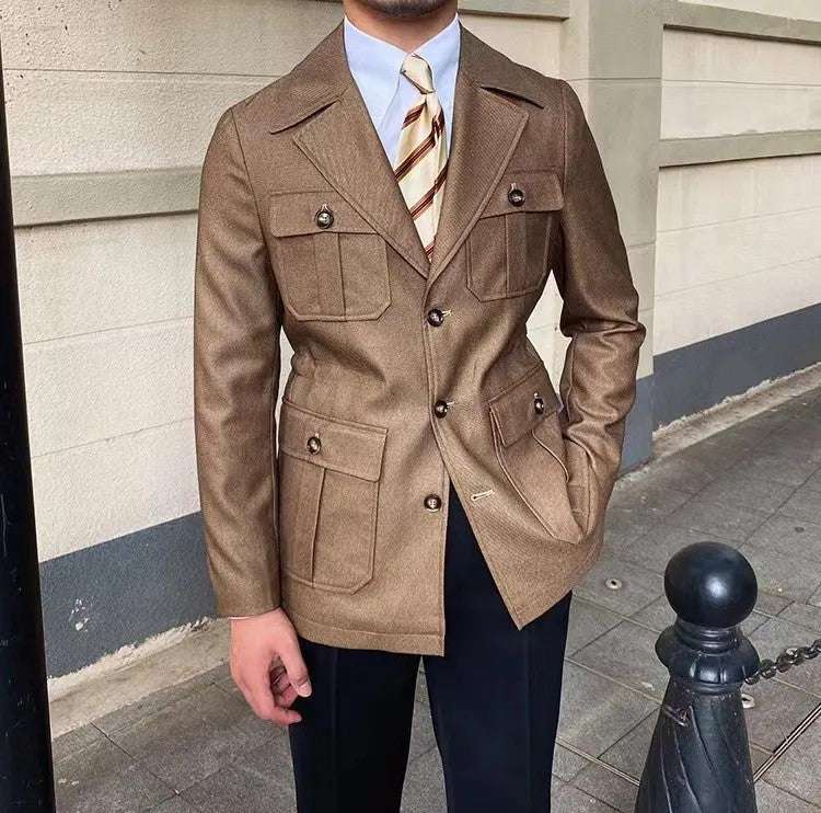 Enzo - Wintermantel mit Schneiderkragen, Haute Couture