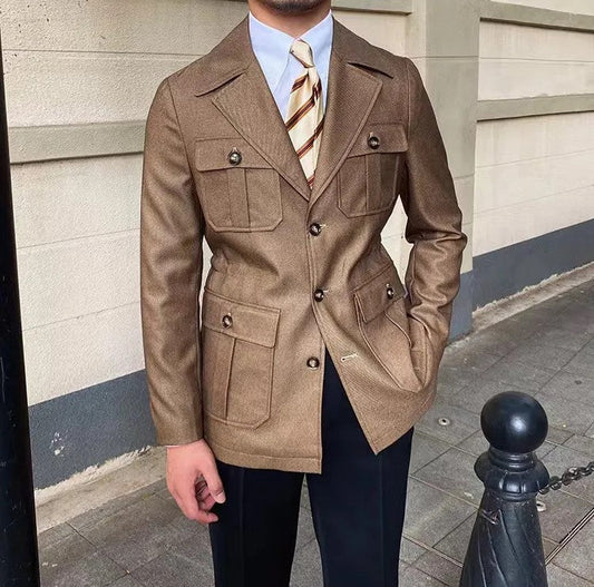 Enzo - Wintermantel mit Schneiderkragen, Haute Couture