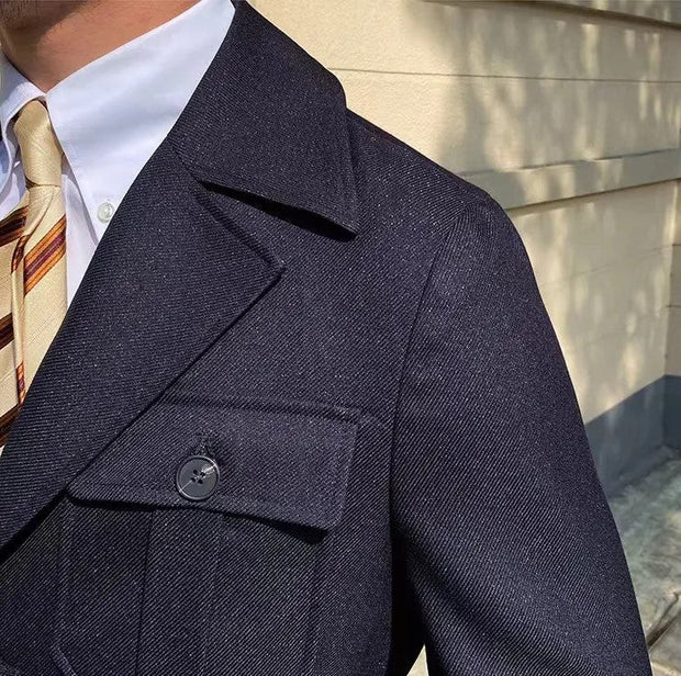 Enzo - Wintermantel mit Schneiderkragen, Haute Couture