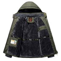 Wasserdichte gefütterte Herrenjacke mit Kapuze - Cavalieri