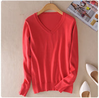 Damen Strickpullover mit V-Ausschnitt - Anika