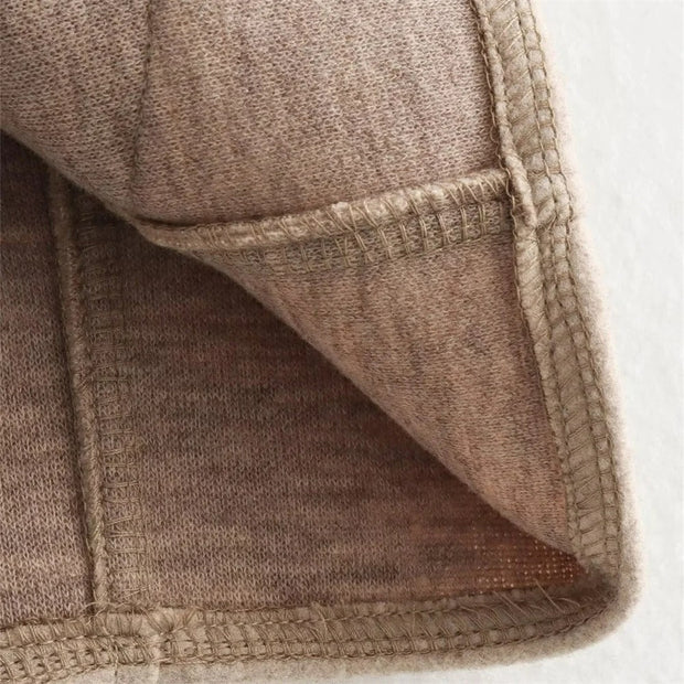 Tete - Lässige Vintage Chic Frauen Mantel Solid O-Neck