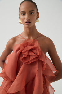 Maxikleid mit Blumenfront für Frauen - Anneliese