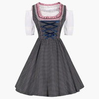 Dirndl mit Schürze in Rosa und Blau - Annalena