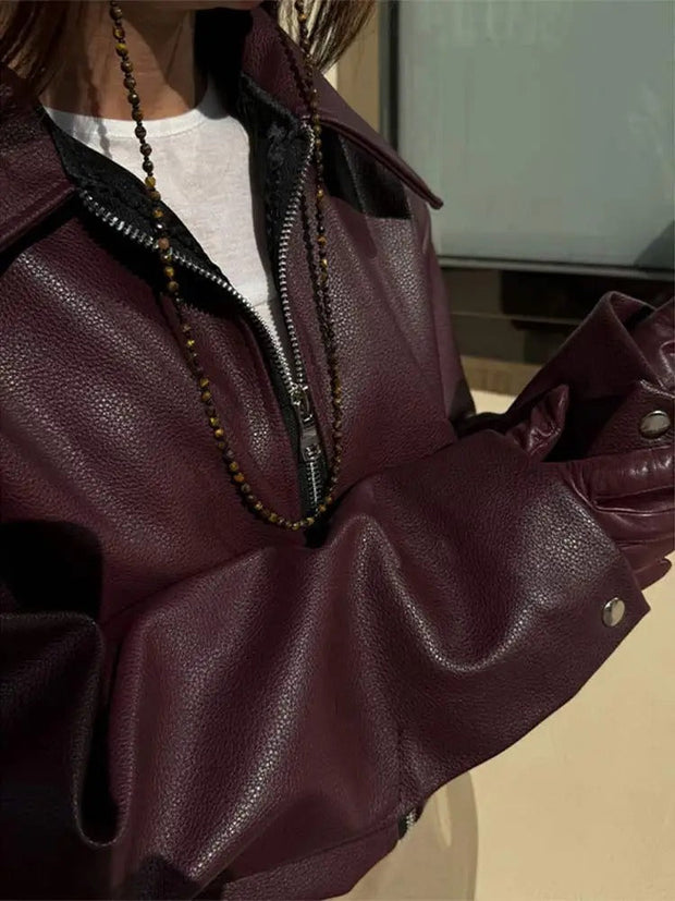 Kunstlederjacke aus veganem Material