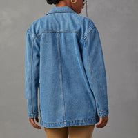 Jacke aus gewaschenem Denim im Blazer-Stil für Damen - Yalina