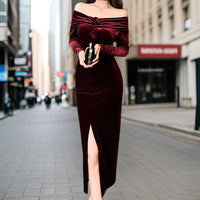 Arianna - Elegantes Langes Schlitzkleid