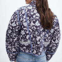 Jacke zum Wenden mit Blumenmuster und Ethno-Muster