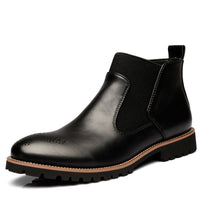 Herren-Stiefeletten aus Leder im Brogue-Stil - Levan