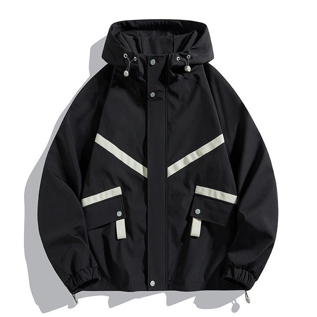 Herrensportjacke mit Kapuze und Fronttaschen - Adrien