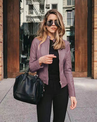 Lederjacke mit zeitloser Optik und modischem Look