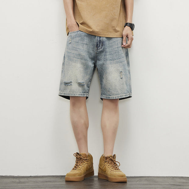 Denim-Shorts für Männer im geraden Stil - Tomás