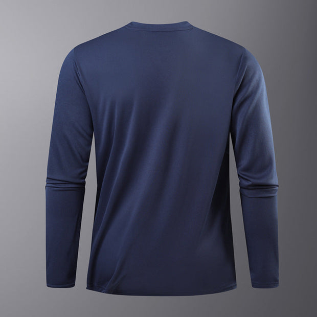 Langärmeliges Dry Fit Sport-T-Shirt für Männer - Hjalmer