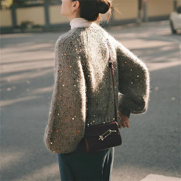 Strickjacke mit Leuchteffekt für Frauen - Naelis