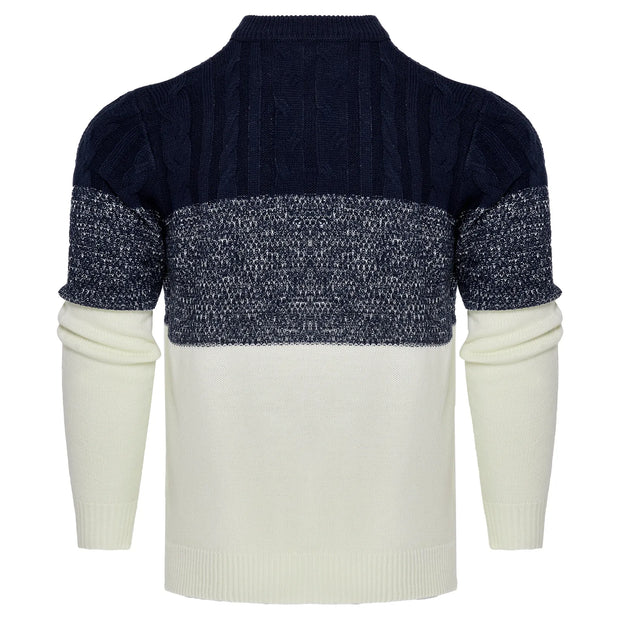 Giam - Langärmeliger, lässiger Herren-Strickpullover mit Farbblöcken