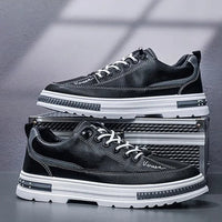 Herren Sneaker aus Kunstleder mit hoher Sohle - Bruno