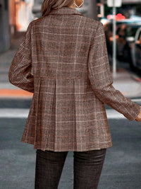 Gilda - Blazer mit geknöpftem Reverskragen aus Plaid