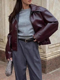 Kunstlederjacke aus veganem Material