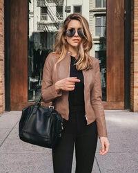 Lederjacke mit zeitloser Optik und modischem Look