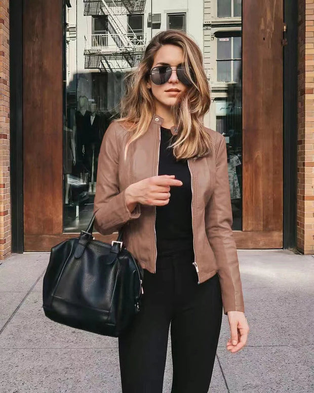 Lederjacke mit zeitloser Optik und modischem Look