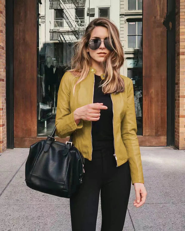 Lederjacke mit zeitloser Optik und modischem Look