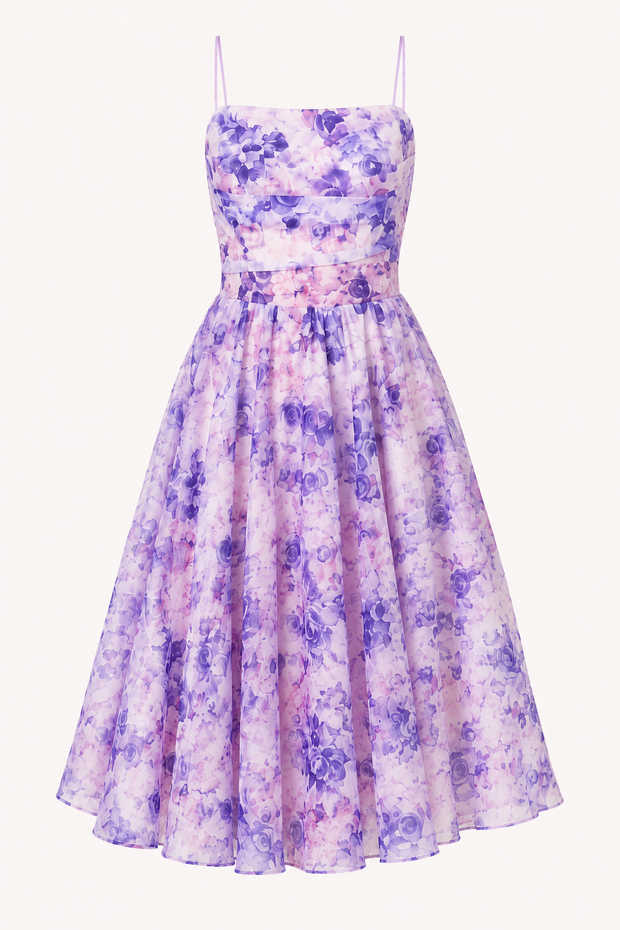 Romantisches Midikleid für Frauen mit Blumenmuster - Elira