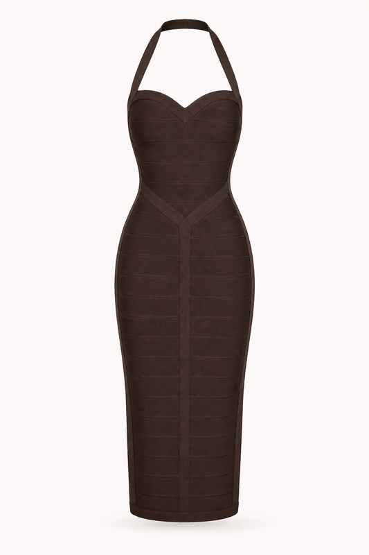 Elegantes Bandage-Kleid mit Neckholder-Ausschnitt – Erika