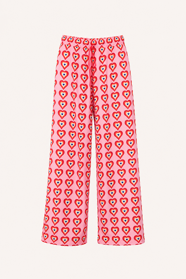 Weit geschnittene Damenhose mit Muster – Nadine